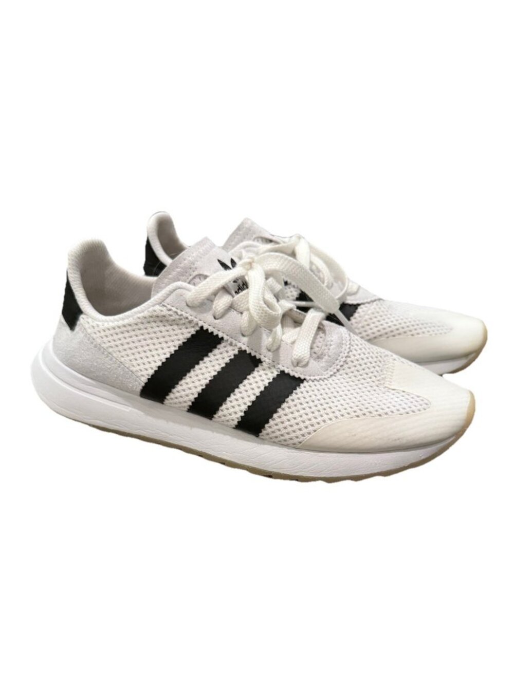 Adidas Size 7 Women’s Flashback White & Black Shoes Sneakers *RT